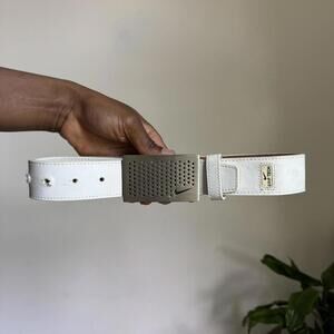 Vintage Nike‎ Golf genuine leather white belt Size 42